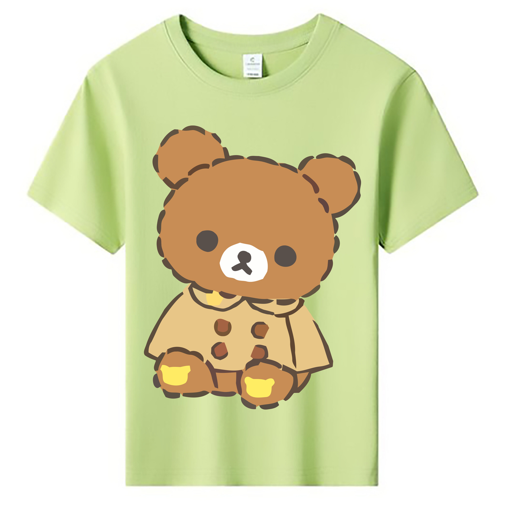 （画像用） リラックマ リラックマ キイロイトリ Rilakkuma Korilakkuma Kiiroitori 綿100％キッズTシャツ（フロントプリント）